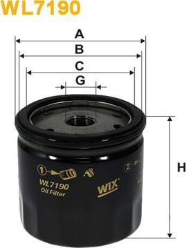 WIX Filters WL7190 - Öljynsuodatin inparts.fi