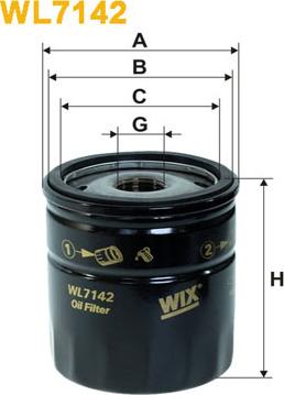 WIX Filters WL7142 - Öljynsuodatin inparts.fi