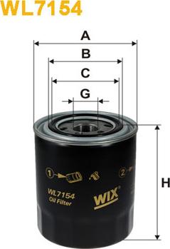 WIX Filters WL7154 - Öljynsuodatin inparts.fi