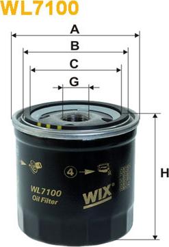 WIX Filters WL7100 - Öljynsuodatin inparts.fi