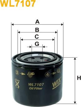 WIX Filters WL7107 - Öljynsuodatin inparts.fi