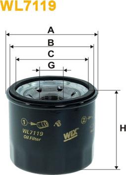 WIX Filters WL7119 - Öljynsuodatin inparts.fi