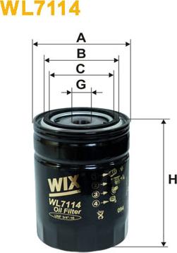 WIX Filters WL7114 - Öljynsuodatin inparts.fi