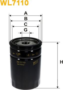 WIX Filters WL7110 - Öljynsuodatin inparts.fi