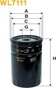 WIX Filters WL7111 - Öljynsuodatin inparts.fi