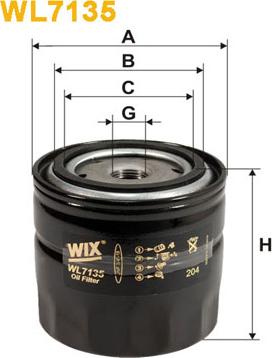 WIX Filters WL7135 - Öljynsuodatin inparts.fi