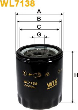 WIX Filters WL7138 - Öljynsuodatin inparts.fi