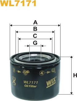 WIX Filters WL7171 - Öljynsuodatin inparts.fi