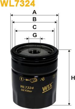 WIX Filters WL7324 - Öljynsuodatin inparts.fi