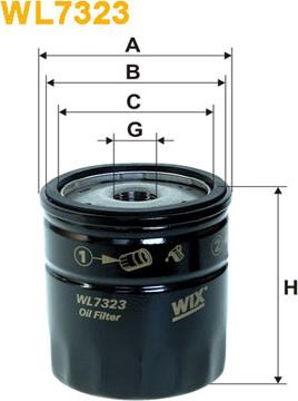 WIX Filters WL7323 - Öljynsuodatin inparts.fi