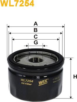 WIX Filters WL7254 - Öljynsuodatin inparts.fi