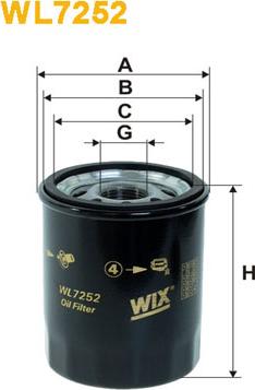 WIX Filters WL7252 - Öljynsuodatin inparts.fi