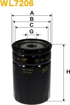 WIX Filters WL7206 - Öljynsuodatin inparts.fi
