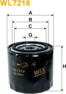 WIX Filters WL7216 - Öljynsuodatin inparts.fi