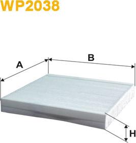 WIX Filters WP2038 - Suodatin, sisäilma inparts.fi