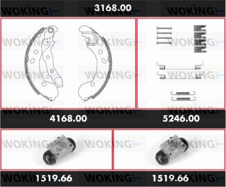 Woking 3168.00 - Jarrukenkäsarja inparts.fi