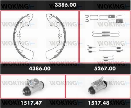 Woking 3386.00 - Jarrukenkäsarja inparts.fi