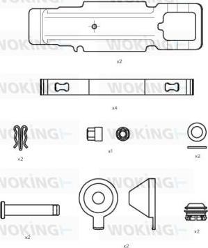 Woking ACA8553.00 - Tarvikesarja, jarrupala inparts.fi