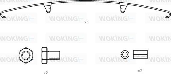 Woking ACA8502.00 - Tarvikesarja, jarrupala inparts.fi