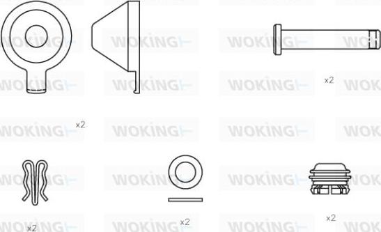 Woking ACA8519.00 - Tarvikesarja, jarrupala inparts.fi