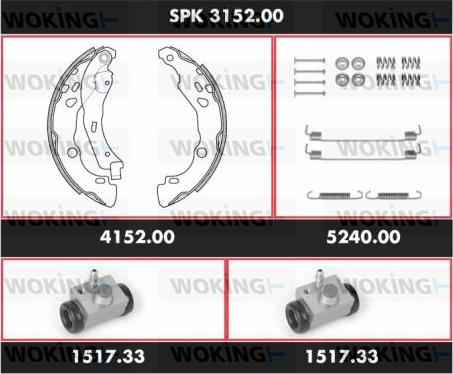 Woking SPK 3152.00 - Jarrukenkäsarja inparts.fi