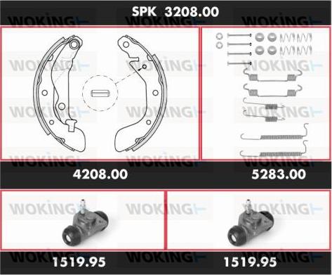 Woking SPK 3208.00 - Jarrukenkäsarja inparts.fi