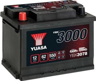 Yuasa YBX3078 - Käynnistysakku inparts.fi