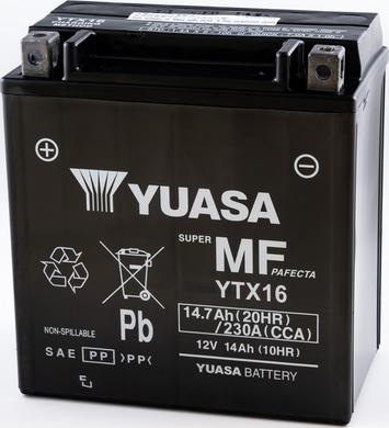 Yuasa YTX16 - Käynnistysakku inparts.fi