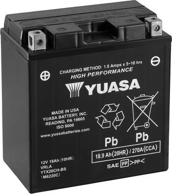 Yuasa YTX20CH-BS - Käynnistysakku inparts.fi