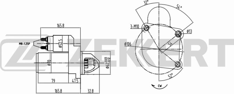 Zekkert AN-1018 - Käynnistinmoottori inparts.fi