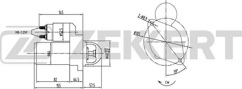 Zekkert AN-1017 - Käynnistinmoottori inparts.fi