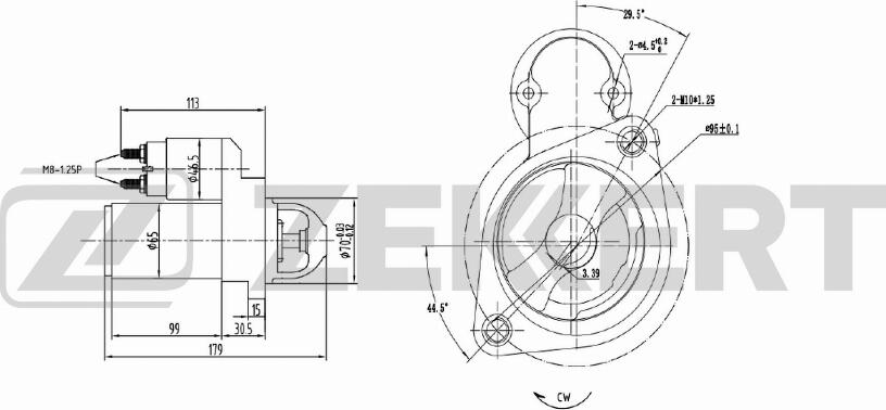 Zekkert AN-1025 - Käynnistinmoottori inparts.fi