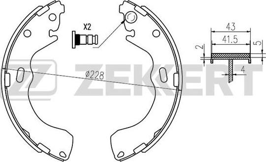 Zekkert BK-4025 - Jarrukenkäsarja inparts.fi