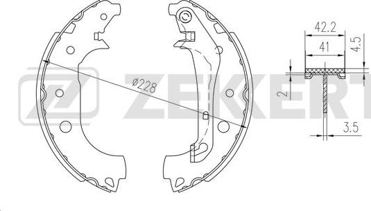 Zekkert BK-4351 - Jarrukenkäsarja inparts.fi