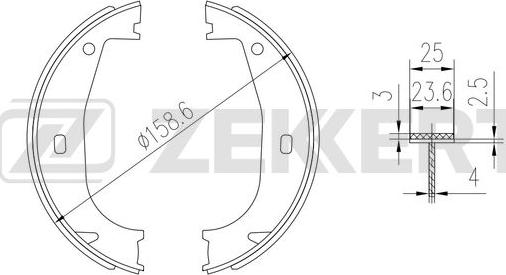 Zekkert BK-4288 - Jarrukenkäsarja inparts.fi