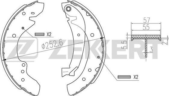 Zekkert BK-4287 - Jarrukenkäsarja inparts.fi