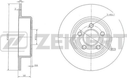 Zekkert BS-5933 - Jarrulevy inparts.fi