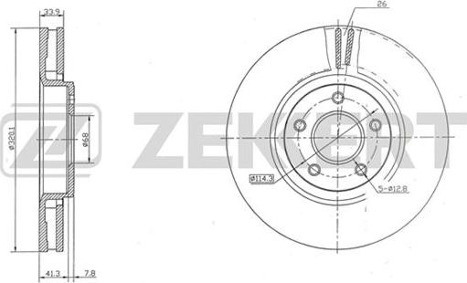 Zekkert BS-5458 - Jarrulevy inparts.fi