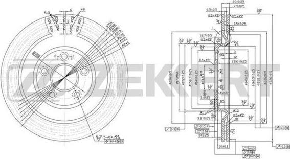 Zekkert BS-5438 - Jarrulevy inparts.fi