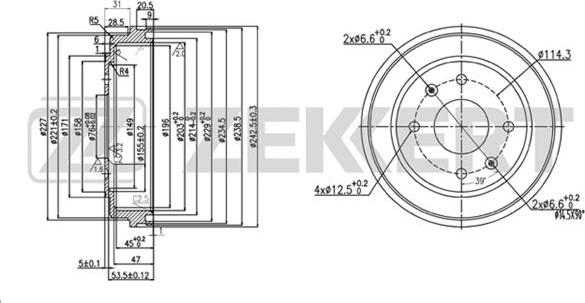 Zekkert BS-5523 - Jarrurumpu inparts.fi