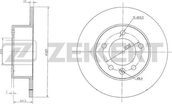 Zekkert BS-5632 - Jarrulevy inparts.fi