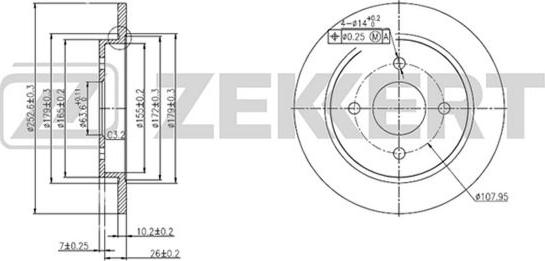 Zekkert BS-5040 - Jarrulevy inparts.fi