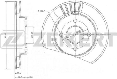 Zekkert BS-5057 - Jarrulevy inparts.fi