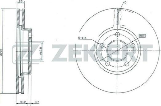 Zekkert BS-5005 - Jarrulevy inparts.fi