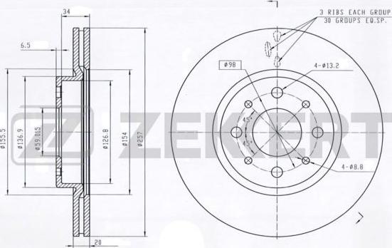 Zekkert BS-5008 - Jarrulevy inparts.fi