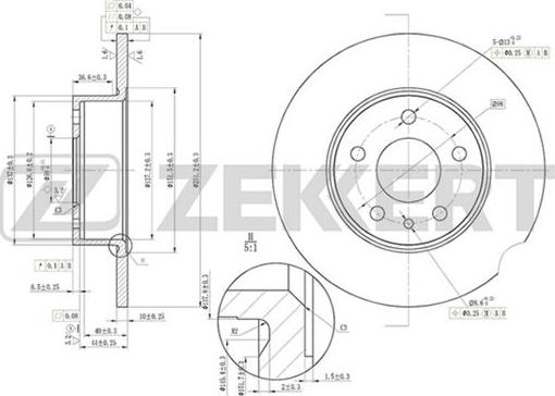 Zekkert BS-5012 - Jarrulevy inparts.fi