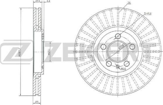 Zekkert BS-5030 - Jarrulevy inparts.fi