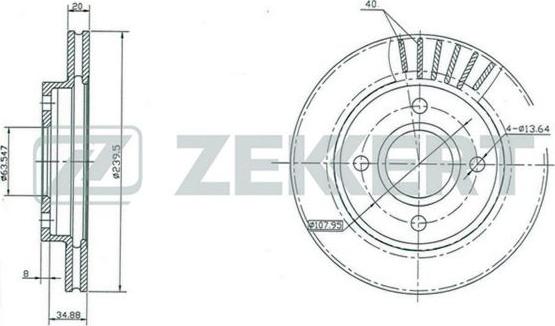 Zekkert BS-5021 - Jarrulevy inparts.fi