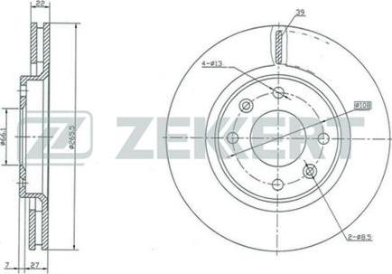 Zekkert BS-5028 - Jarrulevy inparts.fi