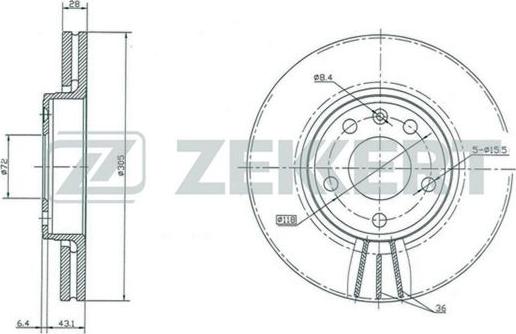 Zekkert BS-5141 - Jarrulevy inparts.fi